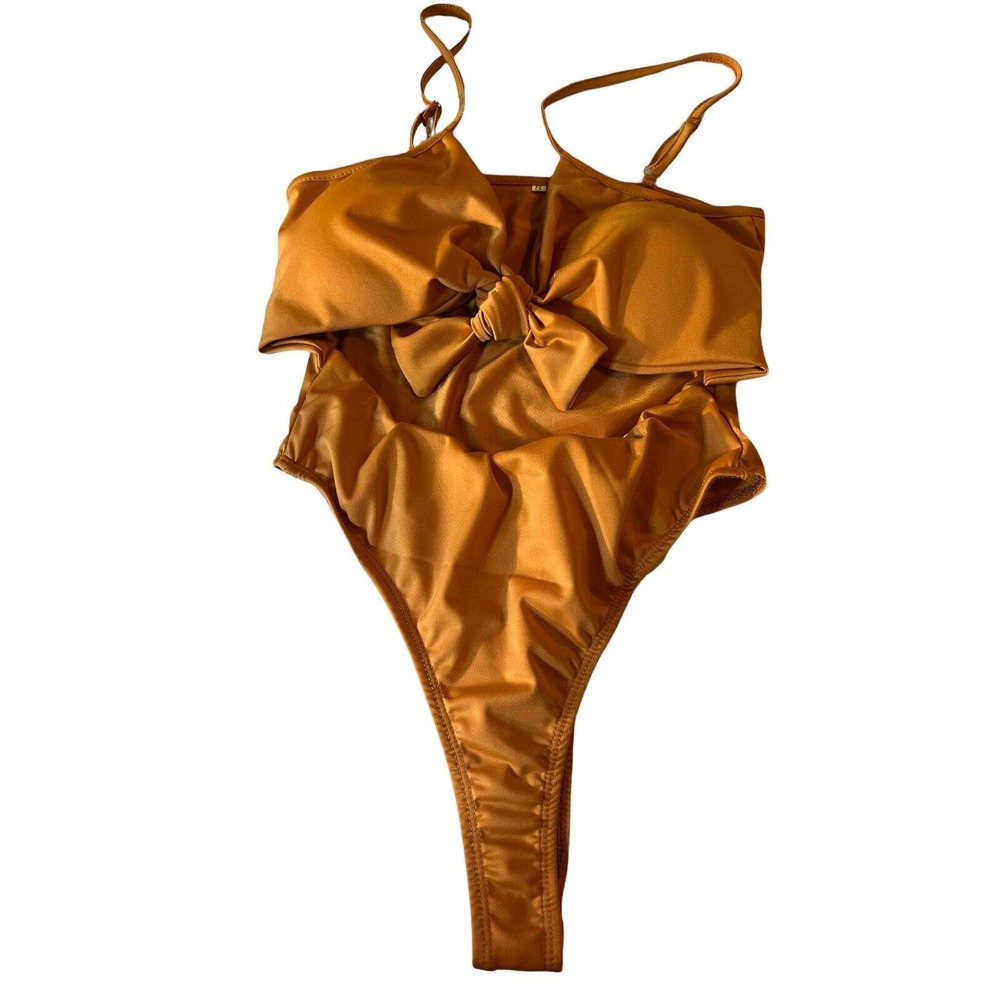 DoreKIm Woman's One Piece Swim Suit, Burnt Orange, Woman's Size Small, New